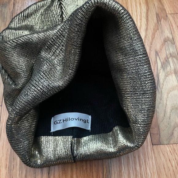 GZHiLovingL Gold Beanie Hat main image 4